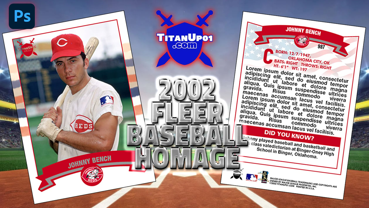 2002 Fleer Baseball Homage Photoshop PSD Templates