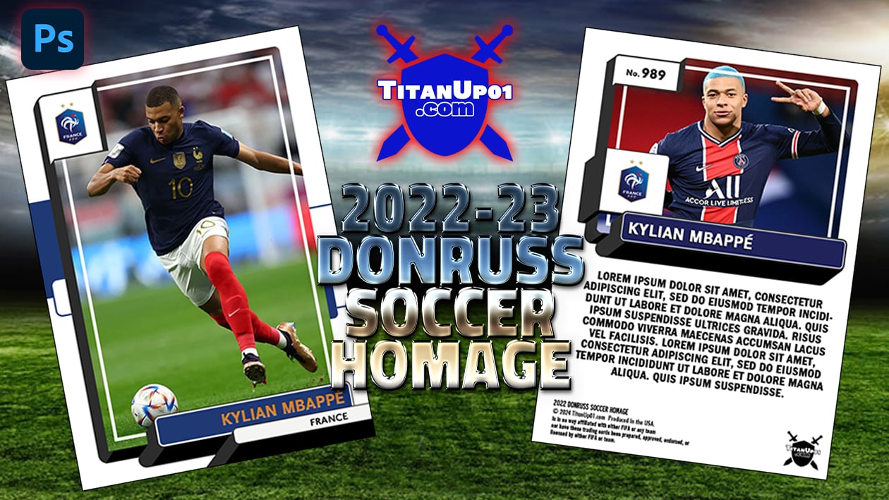 2022-23 Donruss Soccer Homage Photoshop PSD Templates