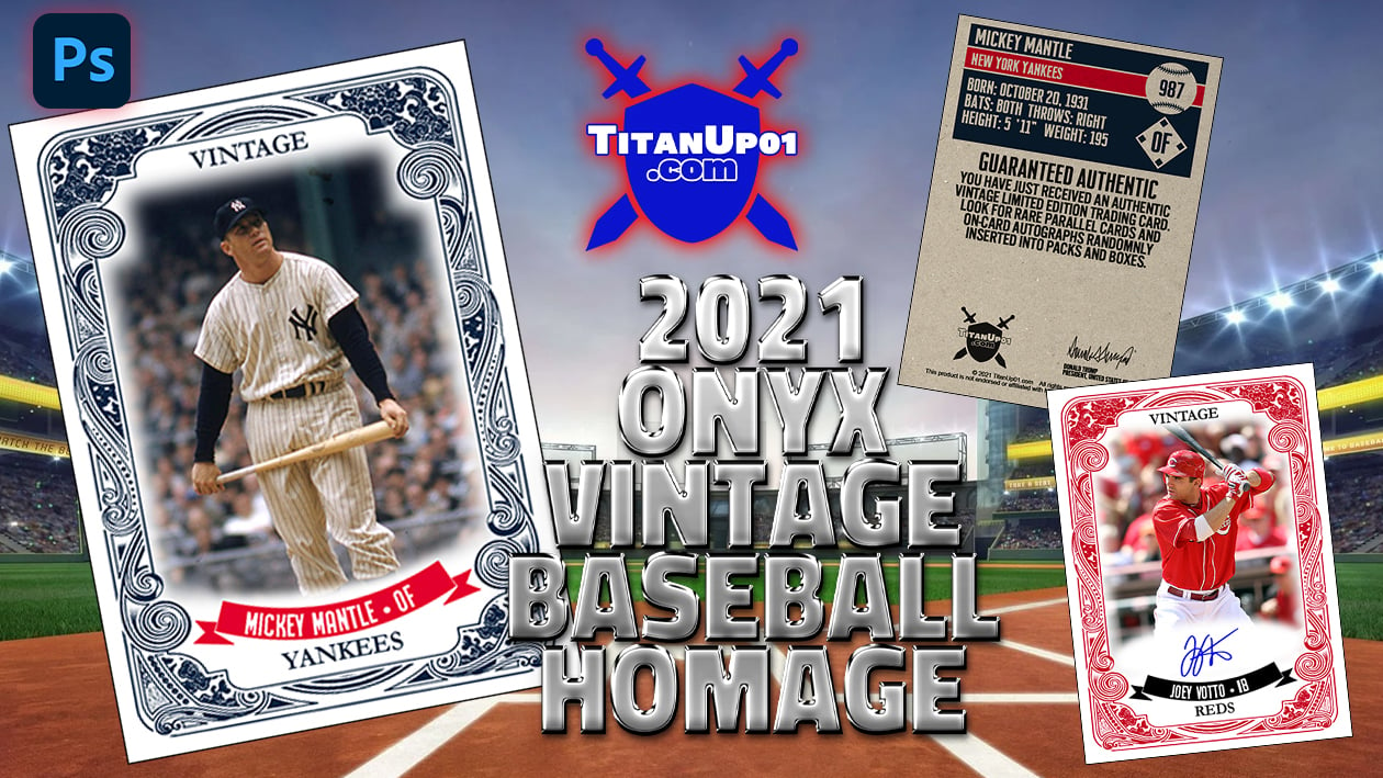 2021 Onyx Vintage Baseball Homage Photoshop PSD Templates