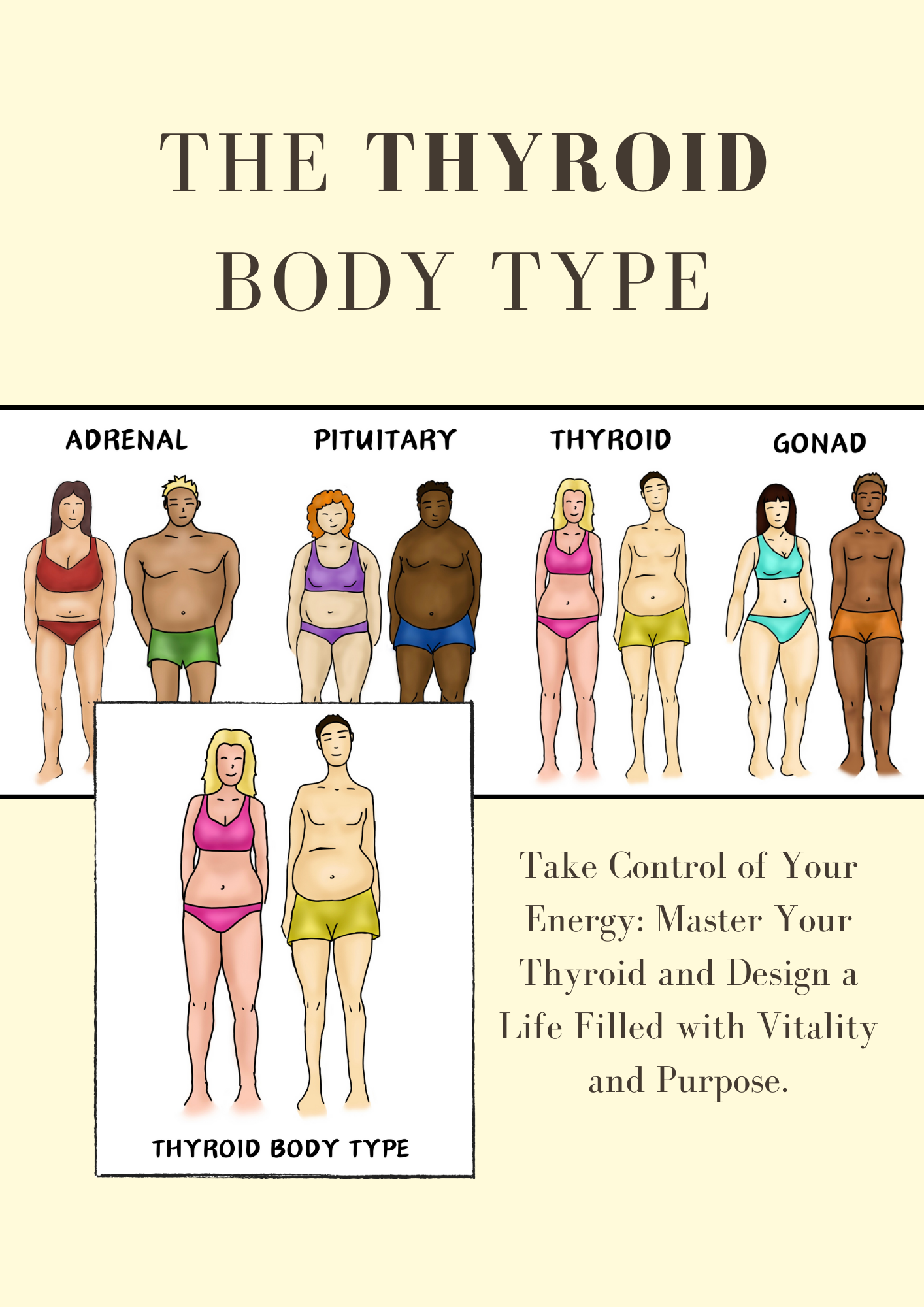 This is the pituitary body type and this guide will dive you deeper to causes of why this is happening and a step by step guide to heal your body type.