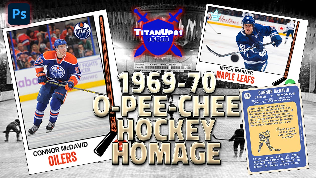 1969-70 O-Pee-Chee Hockey Homage Photoshop PSD Templates