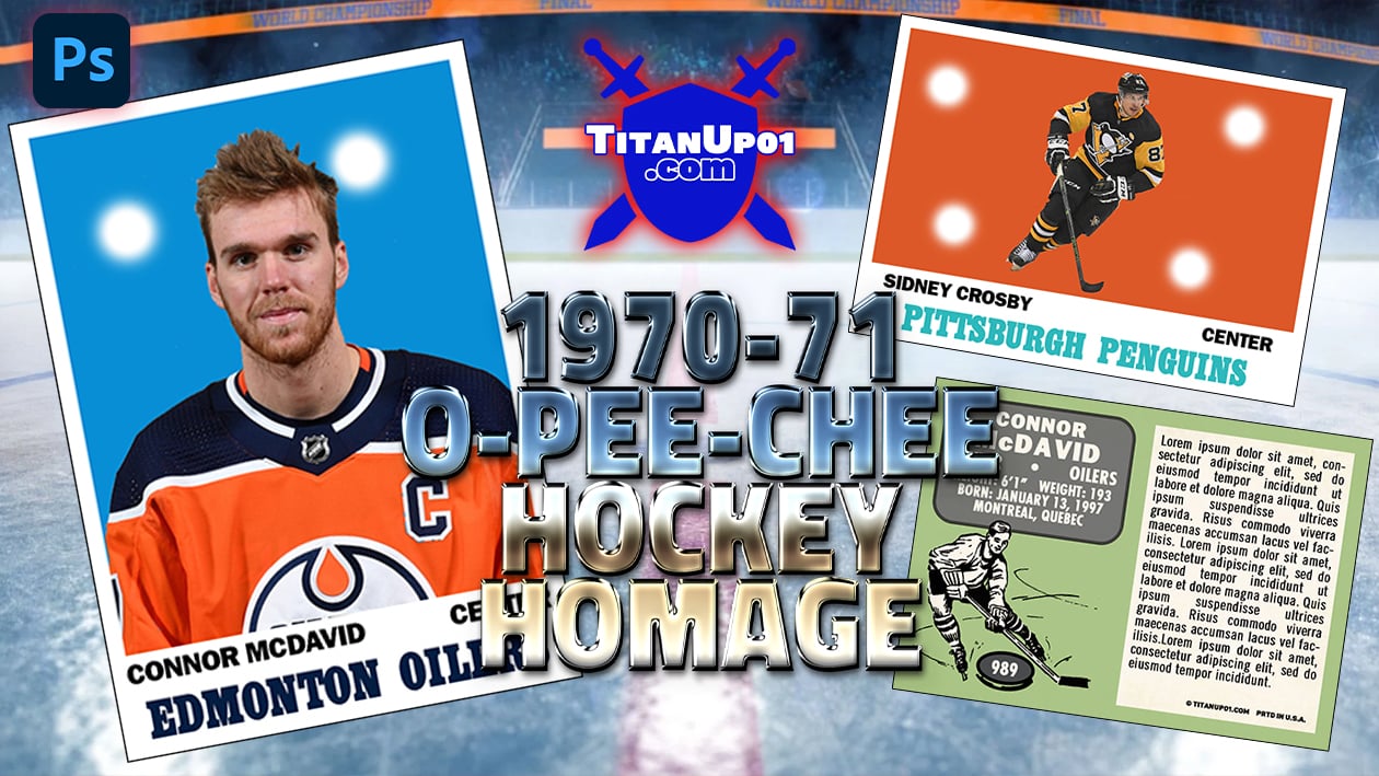 1970-71 O-Pee-Chee Hockey Homage Photoshop PSD Templates