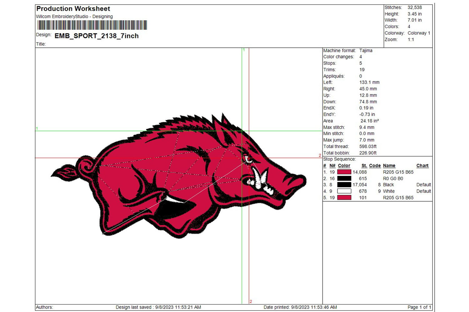 Arkansas Razorbacks Ncaa Mascot Logo Embroidery, NCAA Arkansas ...