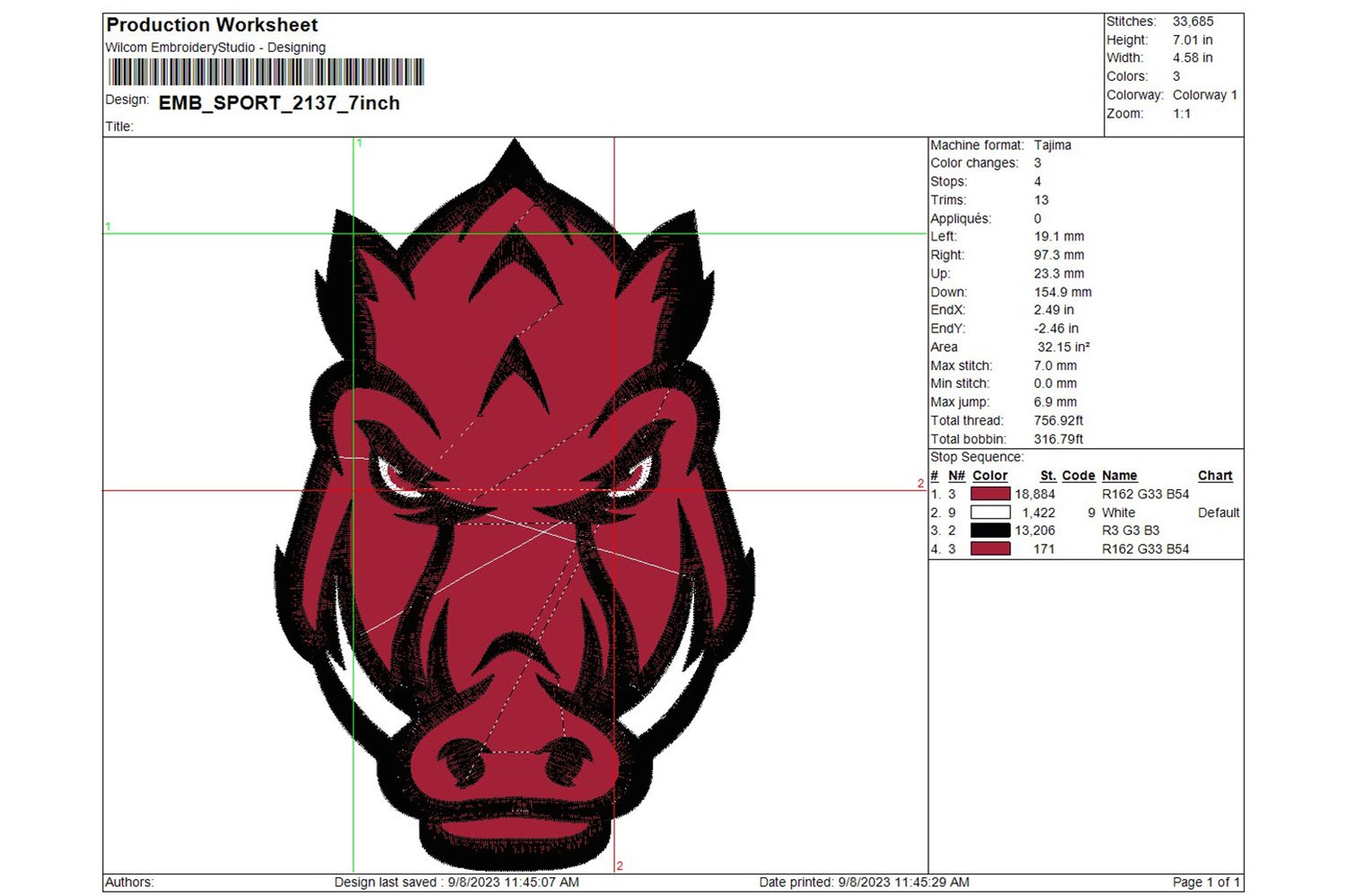 Ncaa Arkansas Razorbacks Head Mascot Logo Embroidery, NCAA Arkansas ...