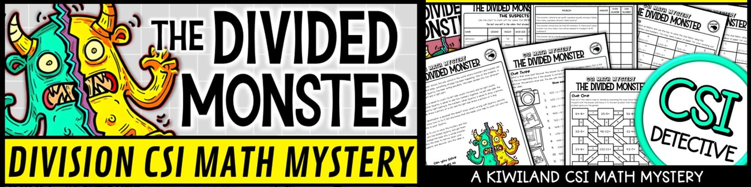 Math Mystery CSI Division with Kiwiland Education
