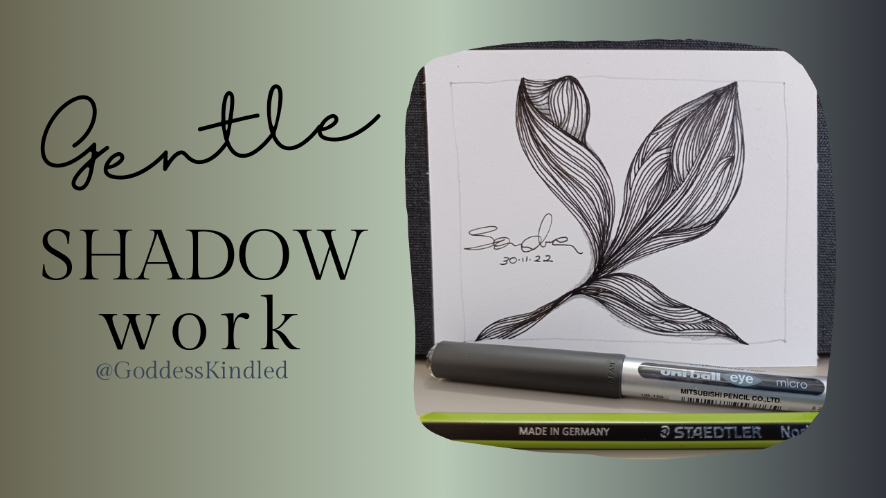 gentle shadow working with fluid botanical lines drawing tutorial, with Sondra Turnbull from Goddess Kindled Universe
