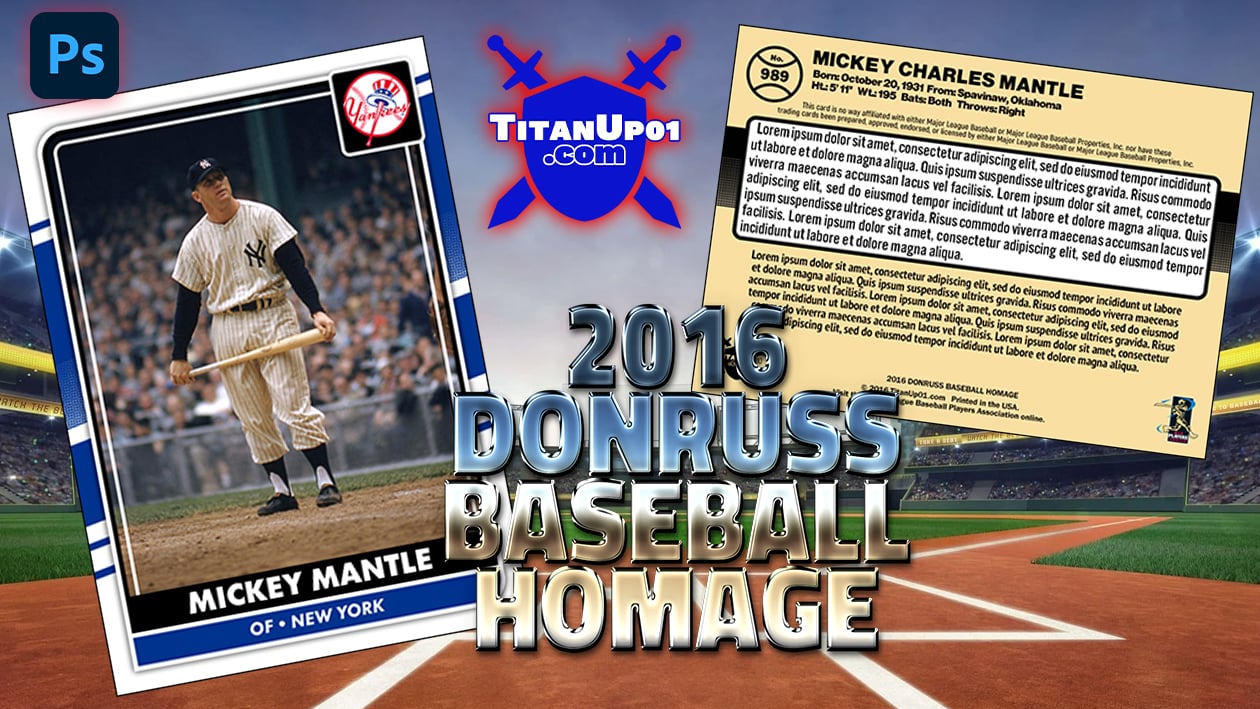2016 Donruss Baseball Homage Photoshop PSD Templates
