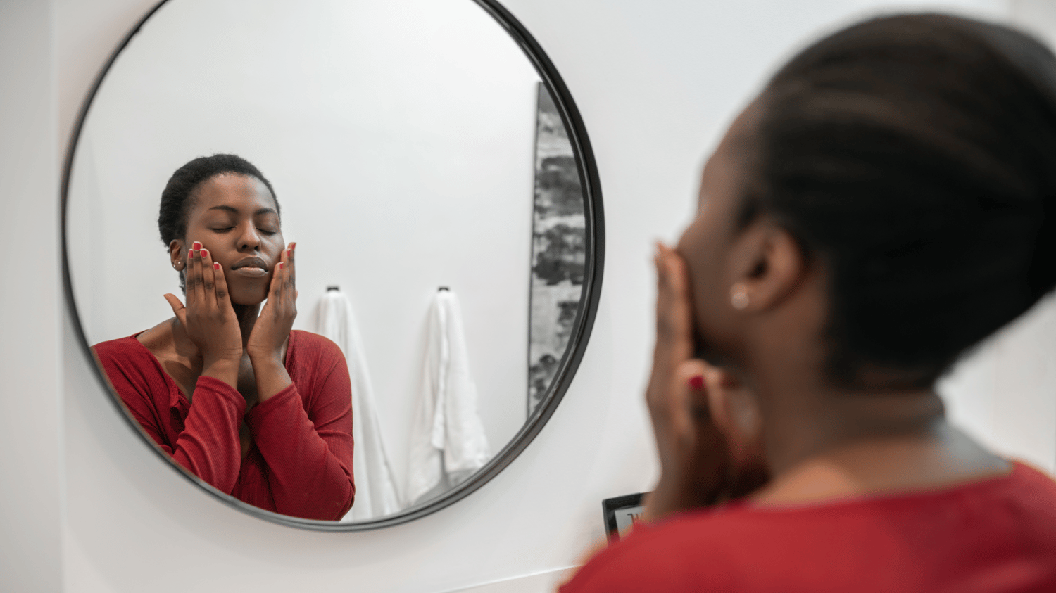 Woman reflecting on her journey to self-acceptance and clarity.