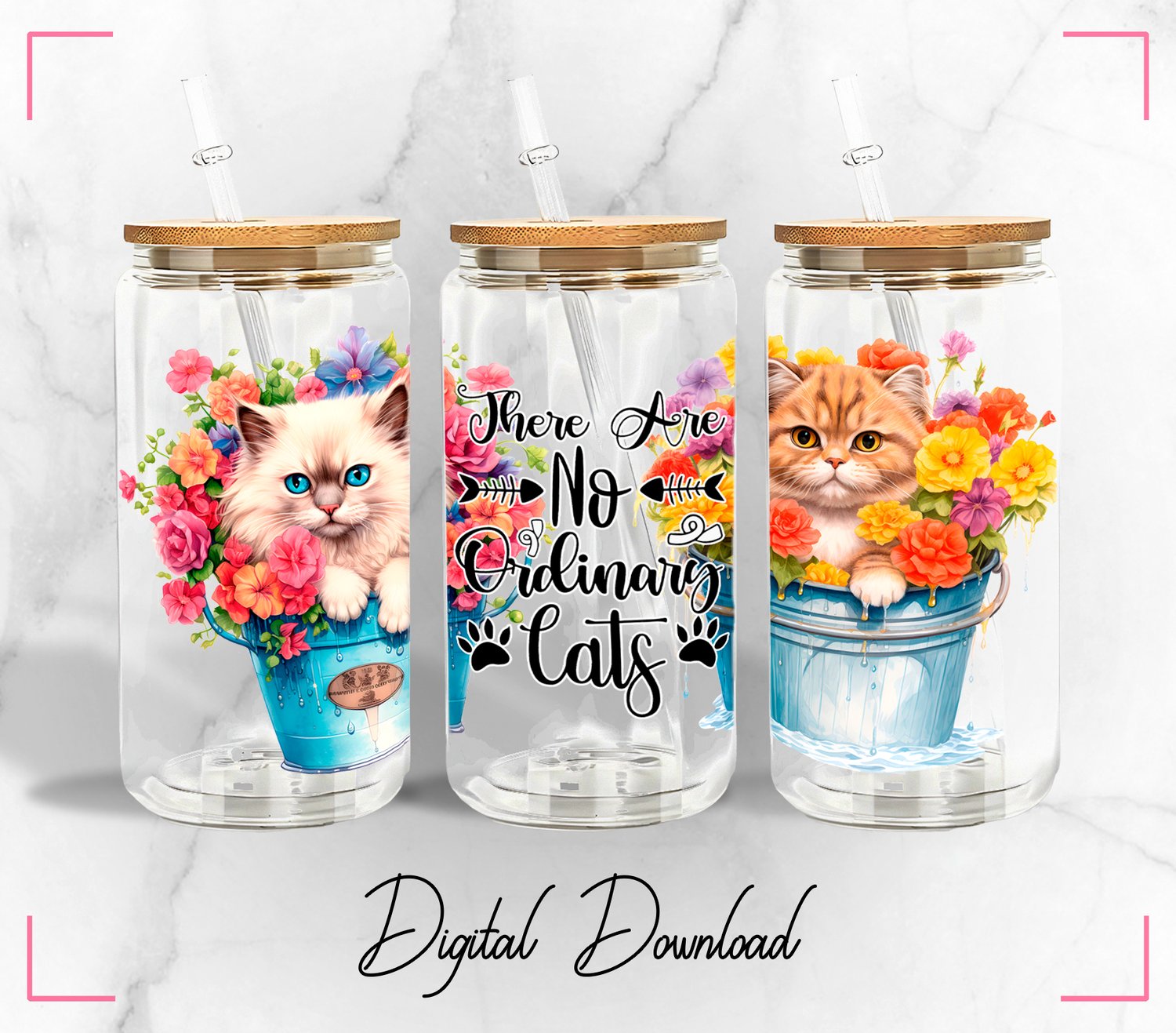 Cats 16 oz Libbey Glass Can - Glass Can Cup Wrap - Payhip