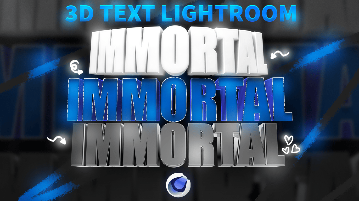 3D TEXT Lightroom