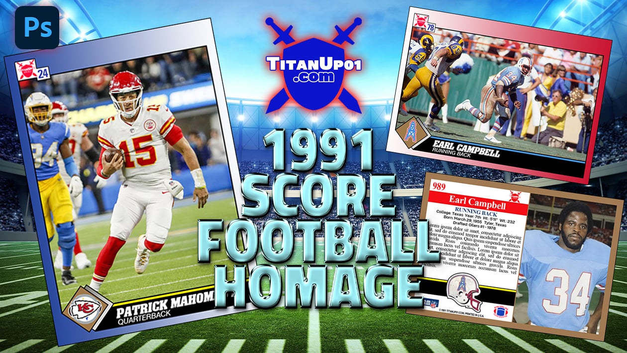 1991 Score Football Homage Photoshop PSD Templates