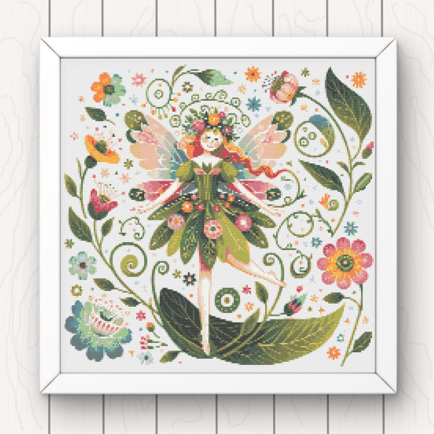 Flower Fairy Cross Stitch Pattern PDF Instant Digital Download