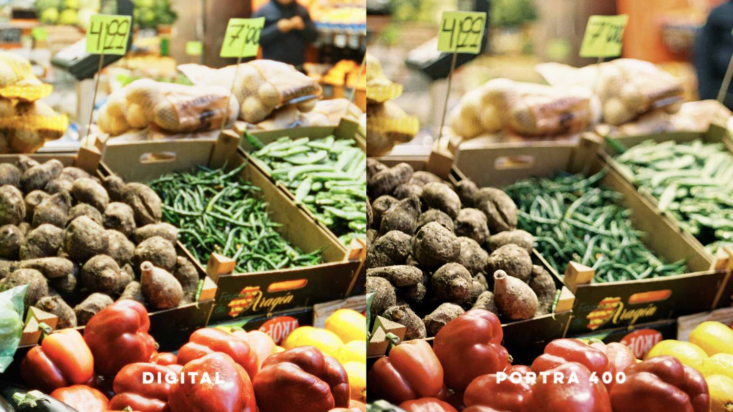 Color comparison between Kodak Porta 400 and video.