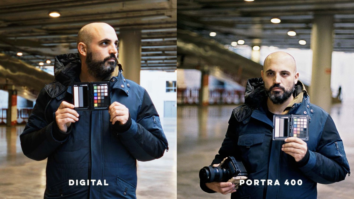 Color chart test of video and Portra 400.