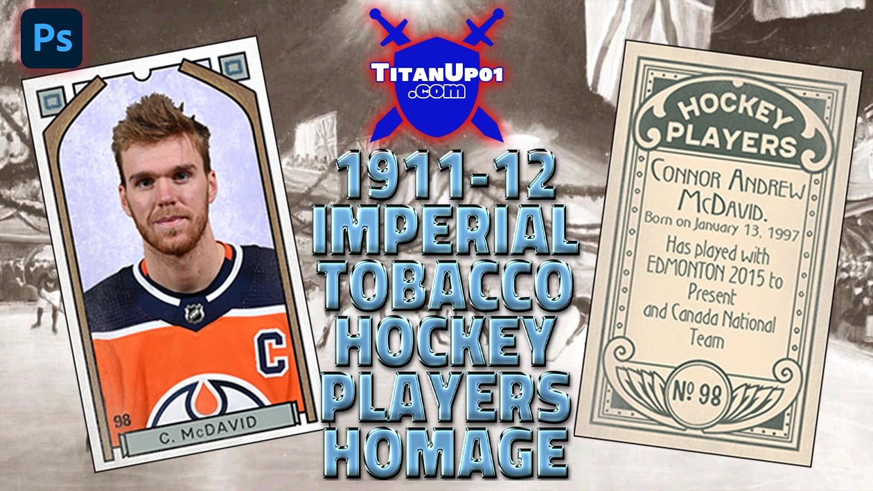 1911-12 Imperial Tobacco Hockey Players Homage Photoshop PSD Templates