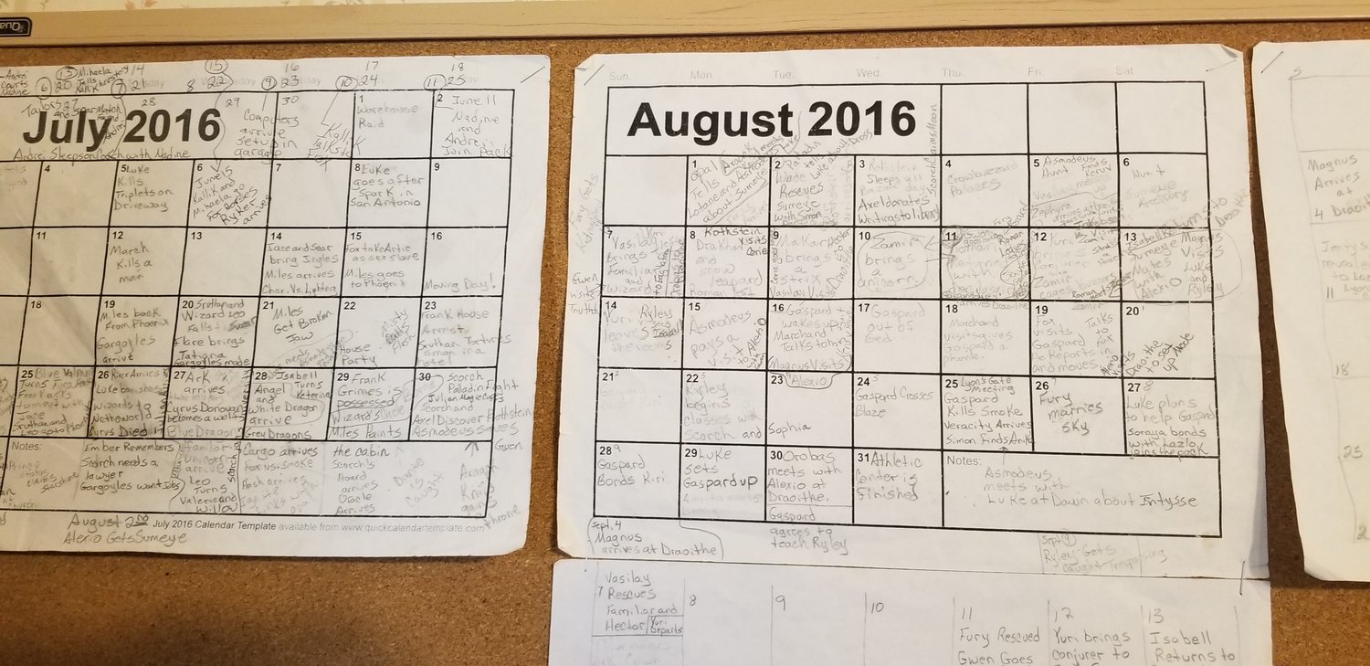 Handwritten 2016 Calendars