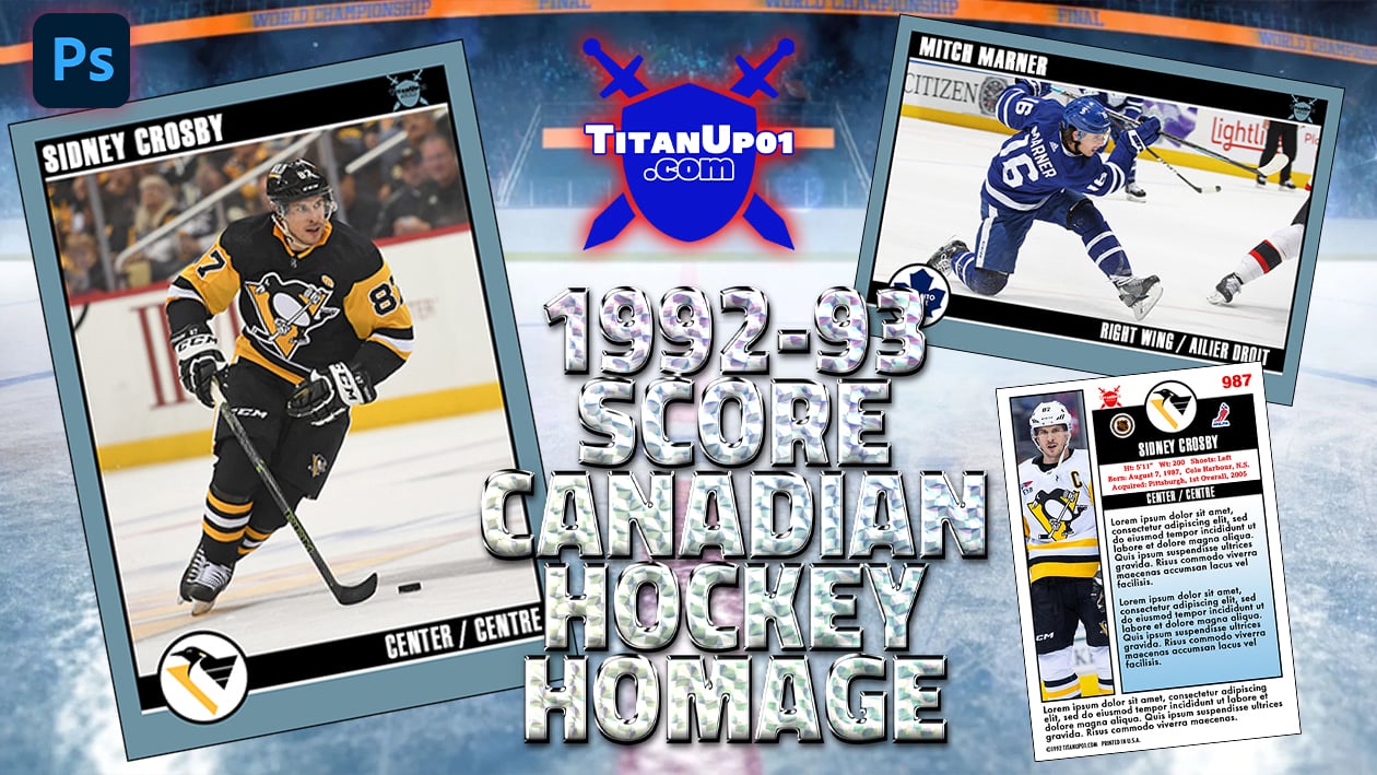1992-93 Score Canadian Hockey Homage Photoshop PSD Templates