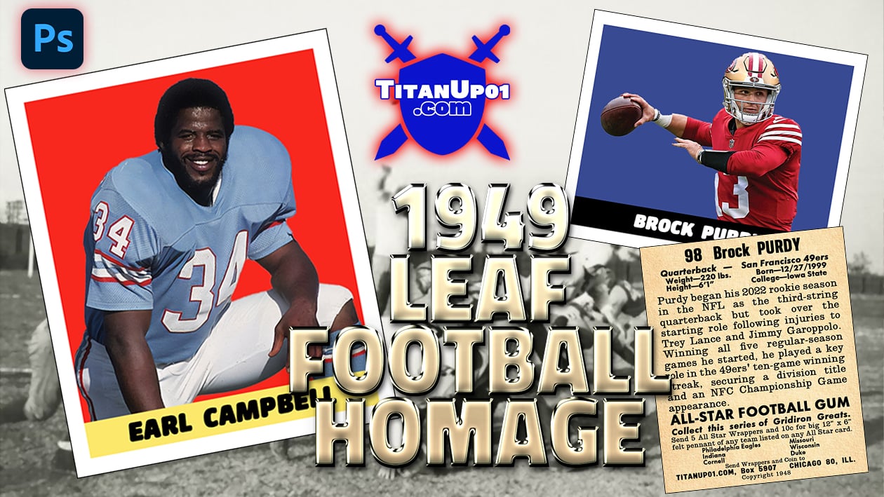 1949 Leaf Football Homage Photoshop PSD Templates
