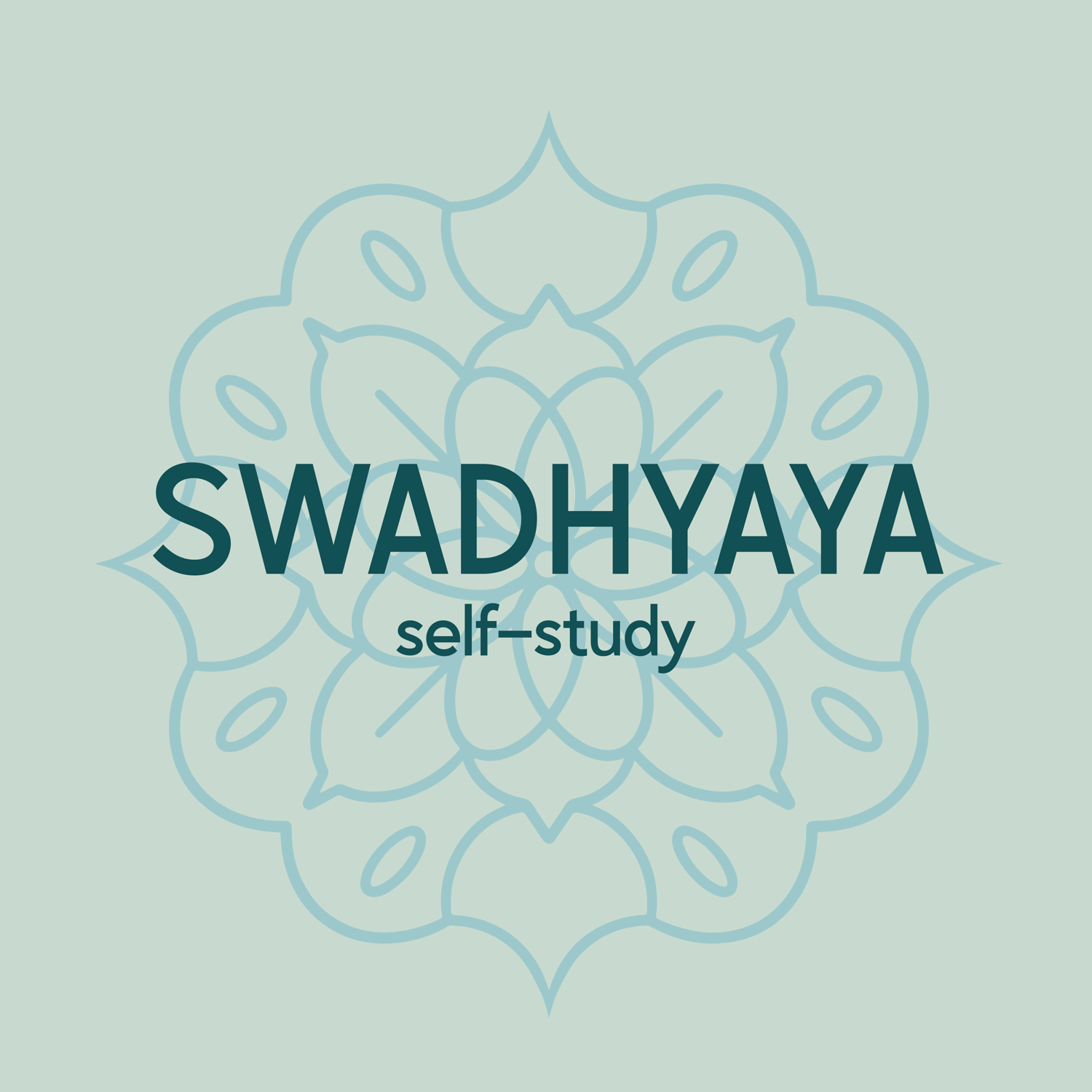 illustration mandala text swadhyaya