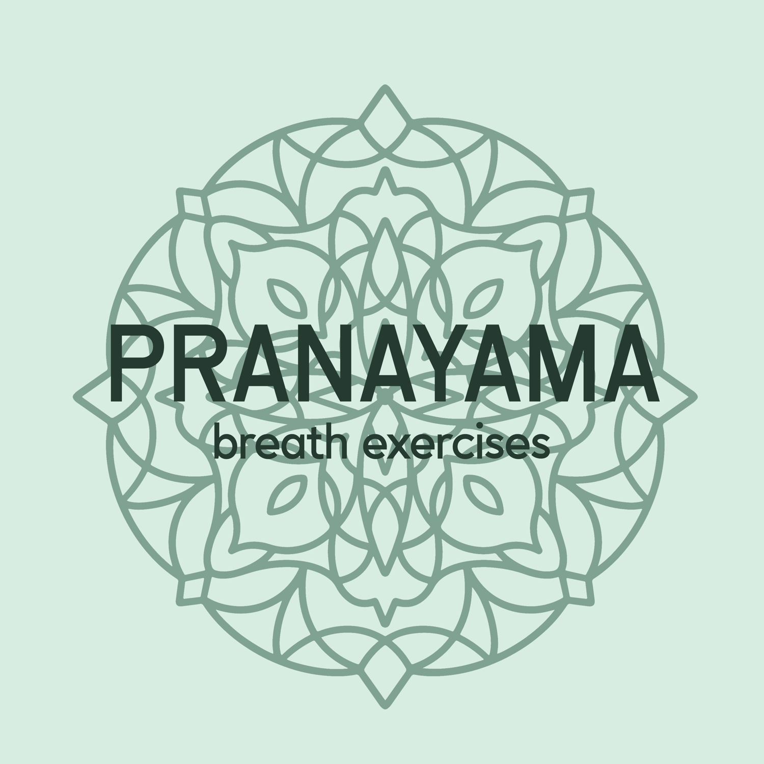 illustration mandala text pranayama