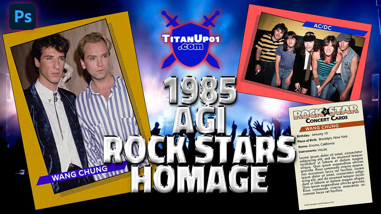 1985 AGI Rock Stars Homage Photoshop PSD Templates