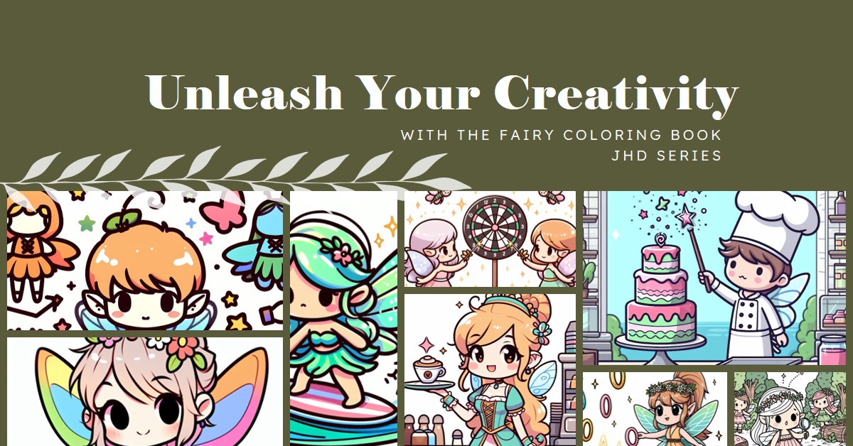 Unleash Your Creativity with the Fairy Coloring Book JHD Series Cover