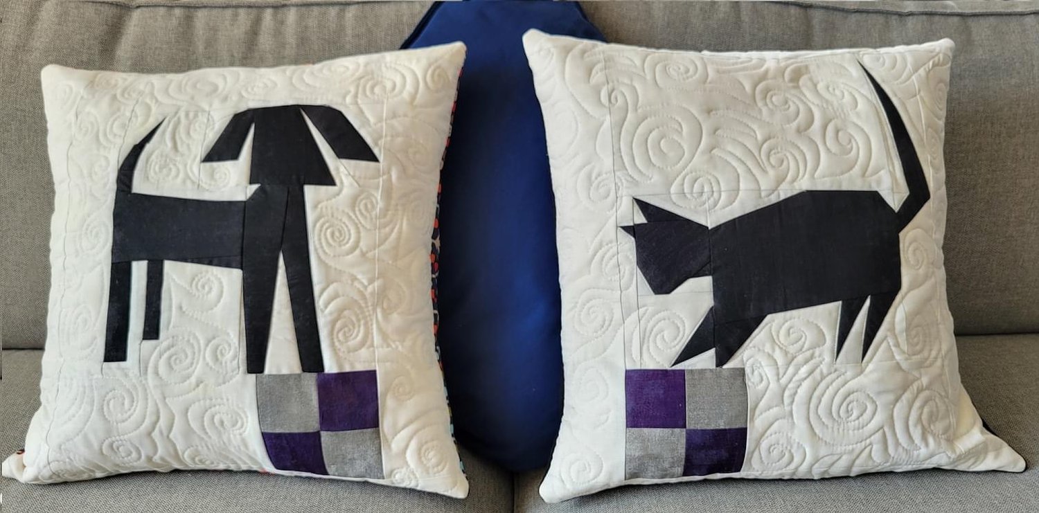 Matching Dog and Cat Quilt Pattern Set