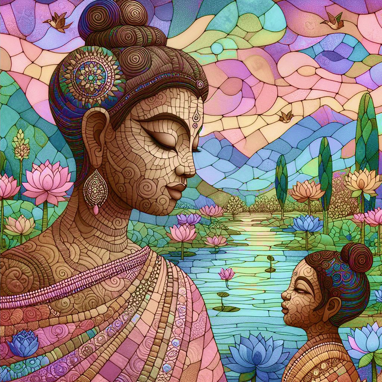 Buddha, buddhism, budhist, Spiritual, Monasteries, Temples, Lotus Flowers, fantasy, wallpapers, prays,meditates, meditation, Buddha children, lakes, forest, mountains, trees