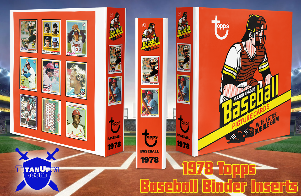 1978 Topps Baseball Cards Binder Inserts