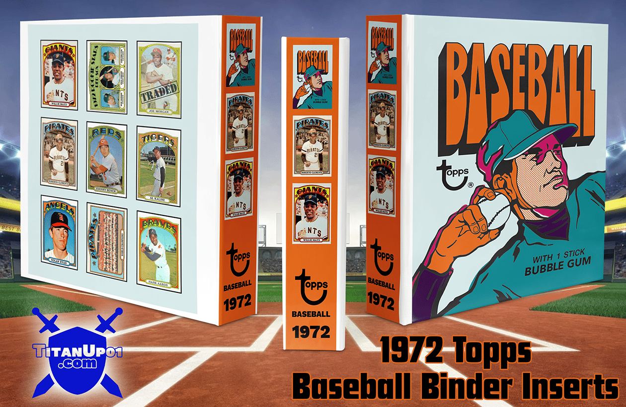 1972 Topps Baseball Cards Binder Inserts