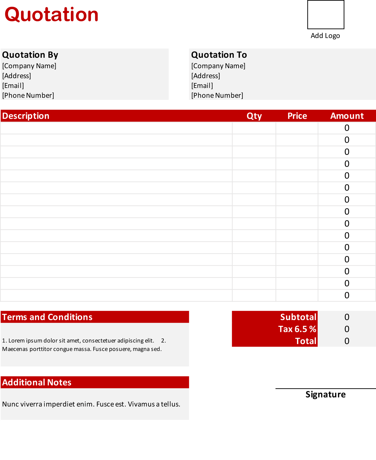 10 Excel Business Quotation Templates | Softcopy®
