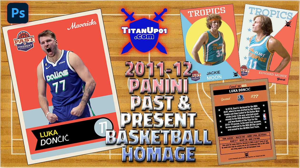 2011-12 Panini Past & Present Basketball Homage Photoshop PSD Templates
