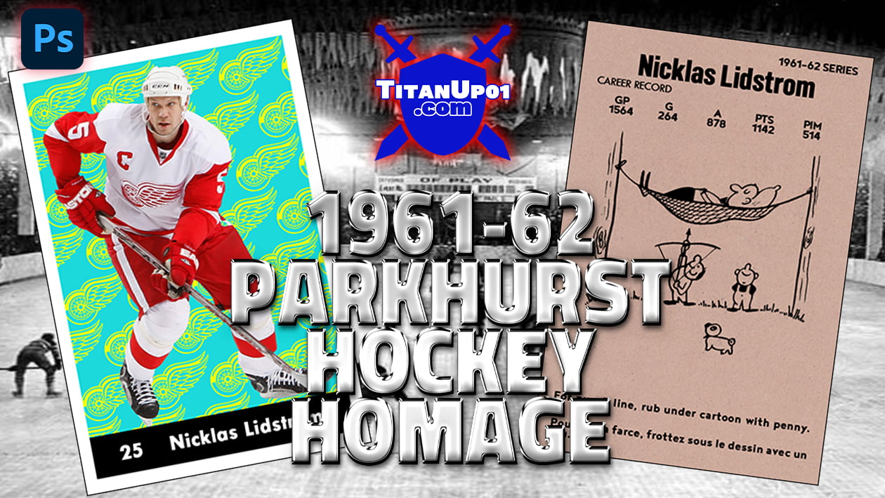 1961-62 Parkhurst Hockey Homage Photoshop PSD Templates