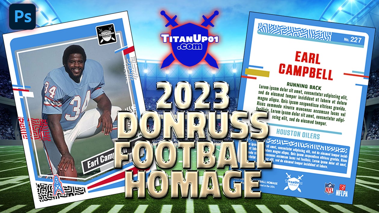 2023 Donruss Football Homage Photoshop PSD Templates