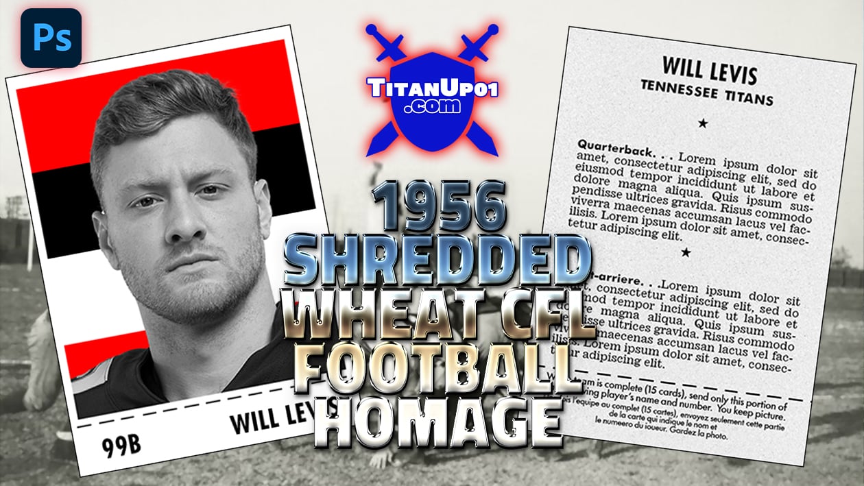 1956 Shredded Wheat CFL Football Homage Photoshop PSD Templates