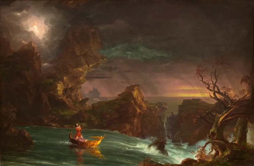 Thomas Cole, A Voyage of Life Manhood Painting