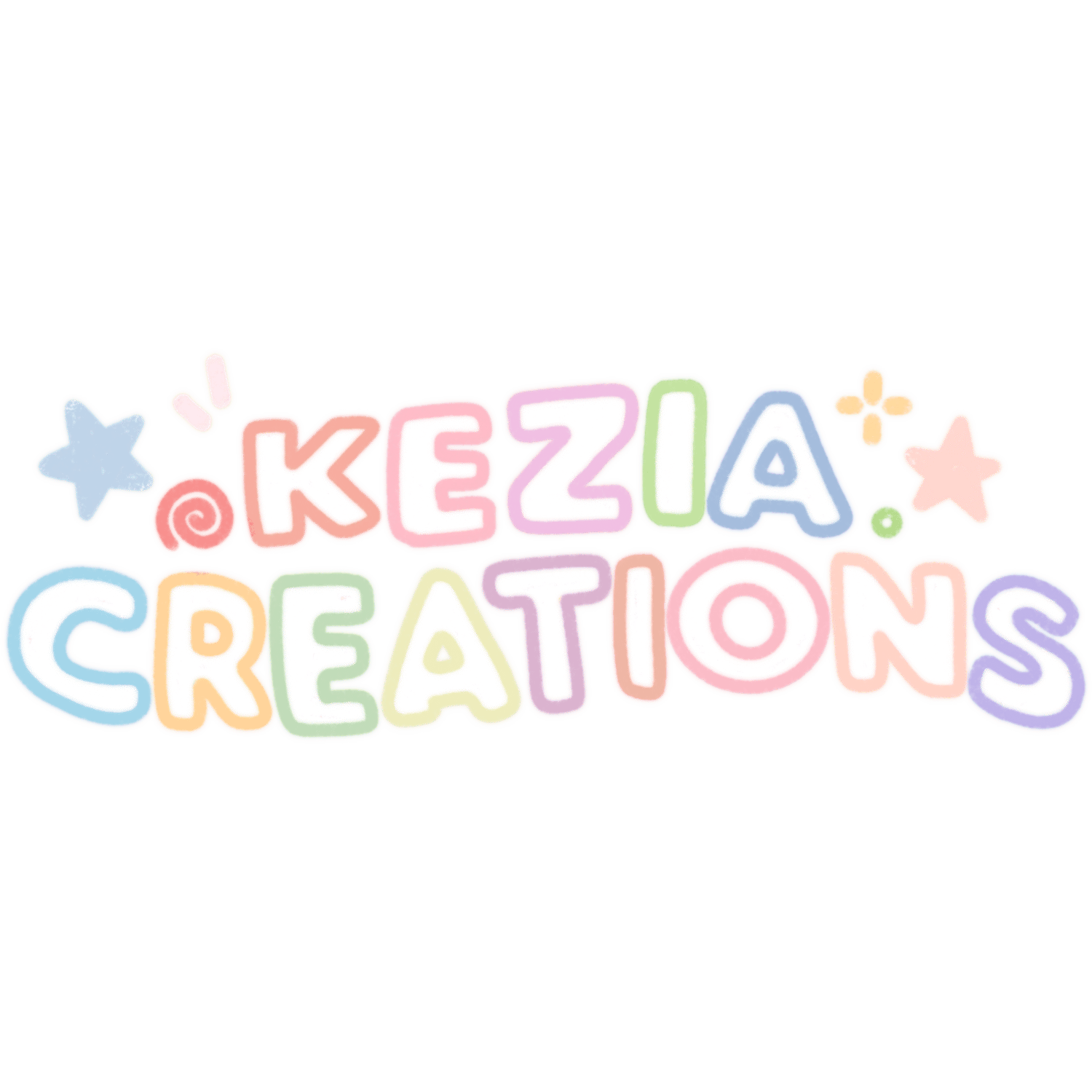 keziacreations logo, the cute sticker shop