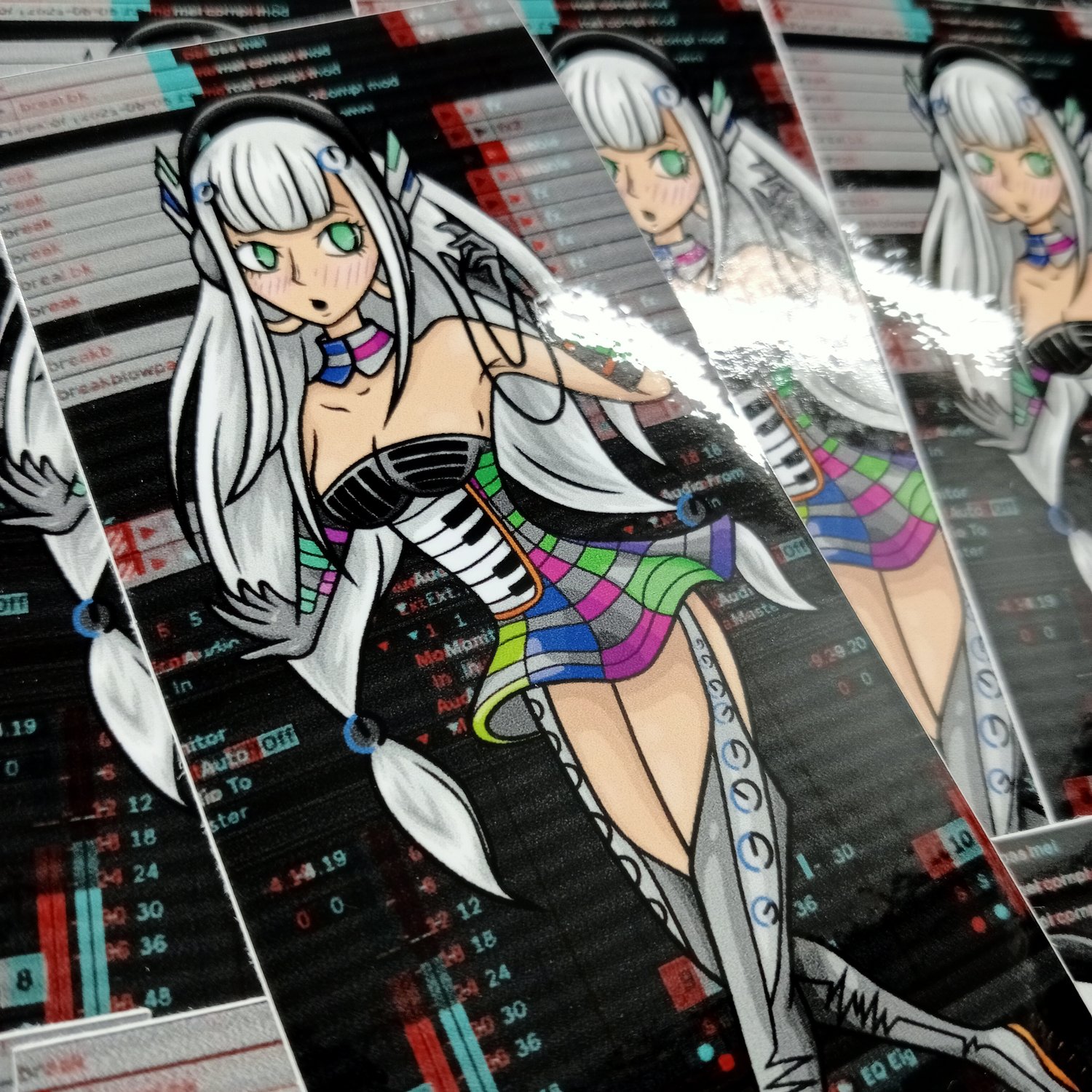 Tekno Cyberpunk Anime Sticker Car Laptop Girl Vinyl Waterproof UV resistant  Mini Slap Ableton chan Cyber Manga Ecchi Cartoon Die cut Music - Payhip