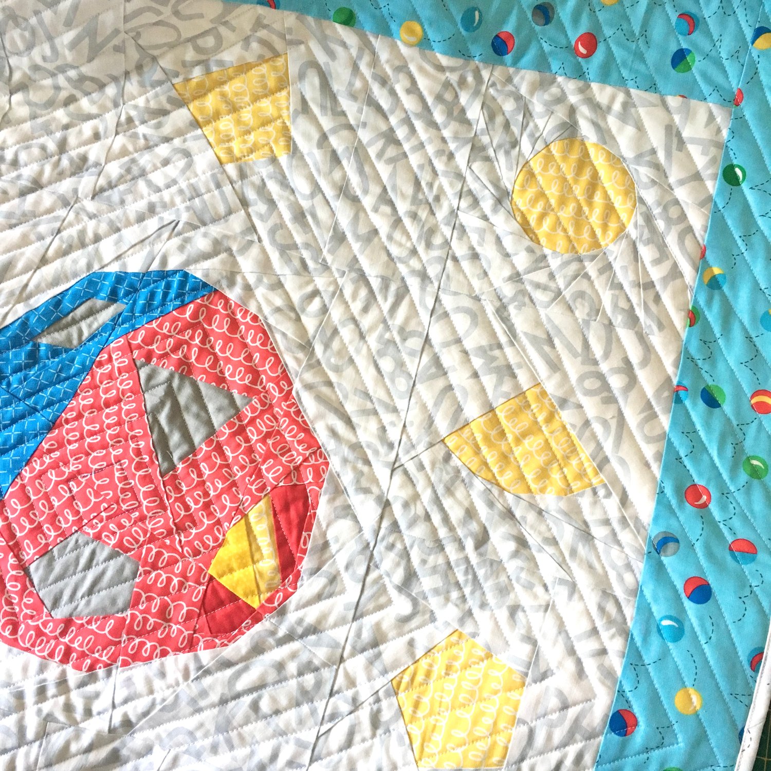 Straight lines can be a simple and highly effective way to quilt a quilt.
