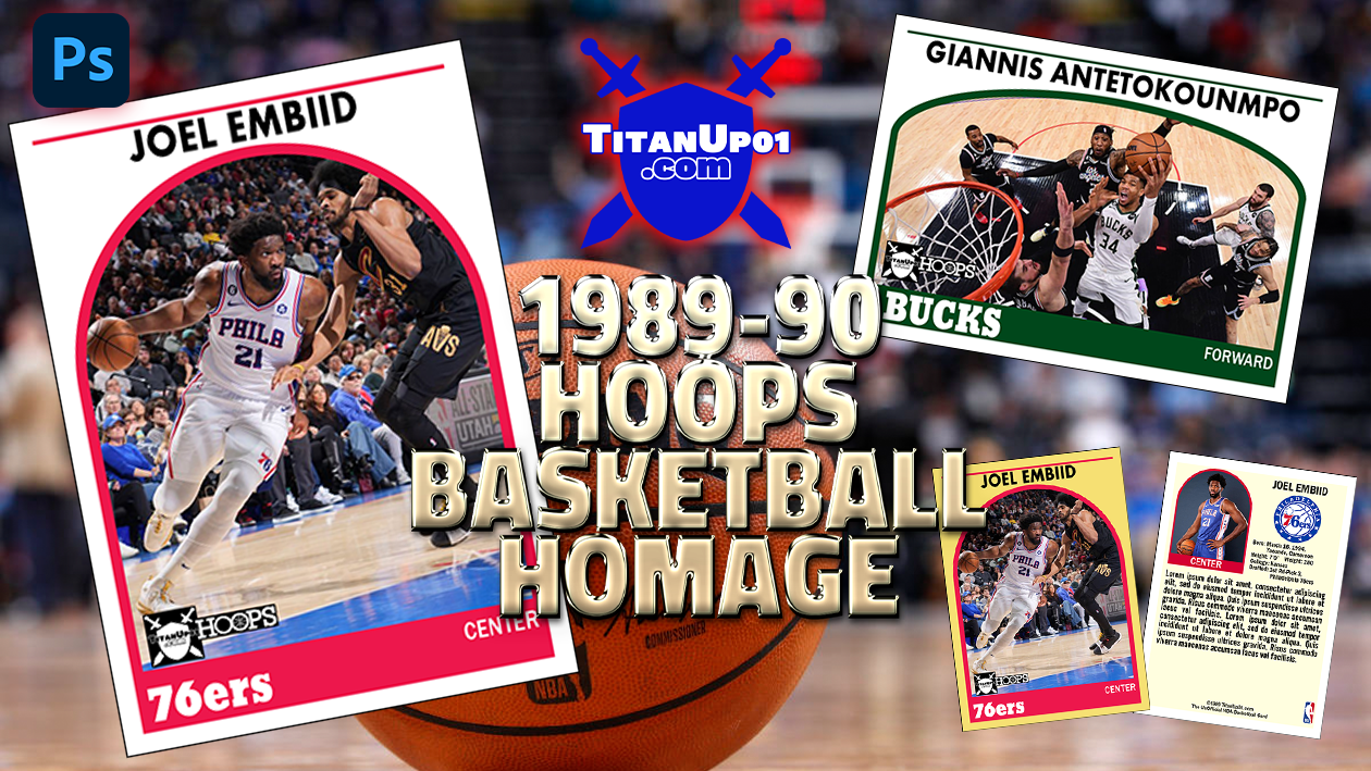 1989-90 Hoops Basketball Homage Photoshop PSD Templates