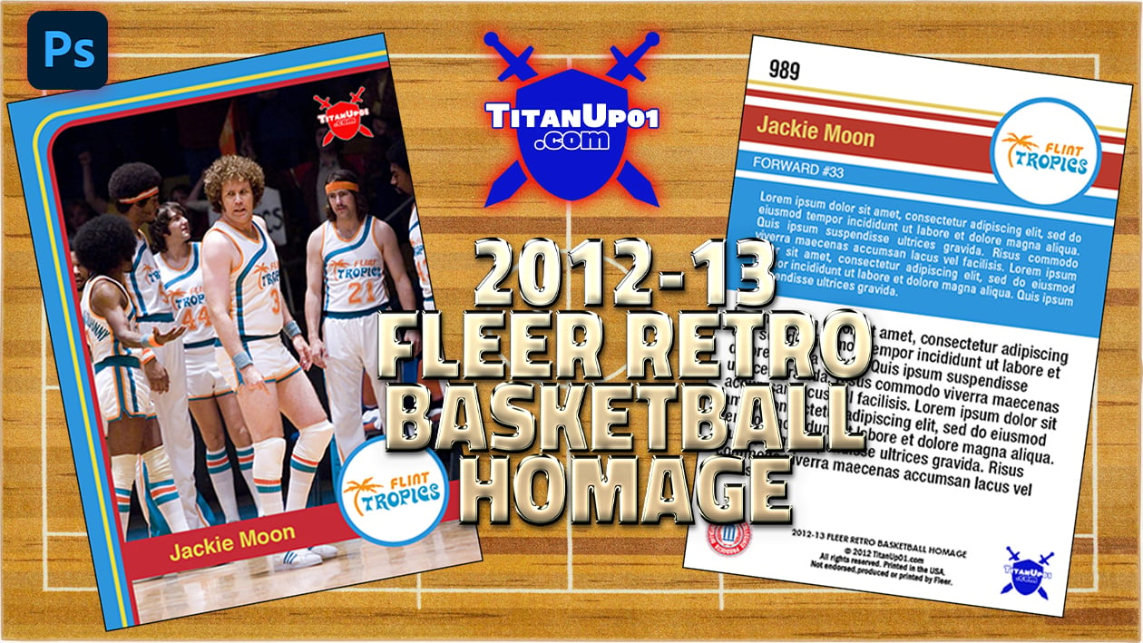 2012-13 Fleer Retro Basketball Homage Photoshop PSD Templates