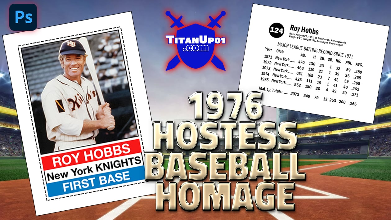 1976 Hostess Baseball Homage Photoshop PSD Templates