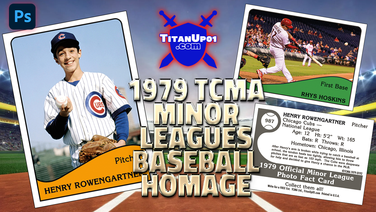 1979 TCMA Minor Leagues Baseball Homage Photoshop PSD Templates