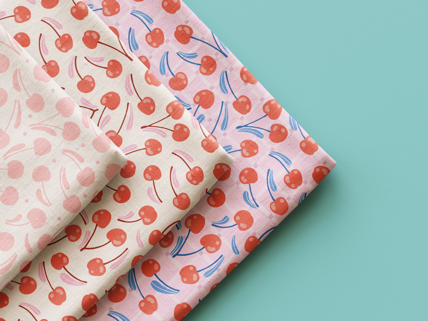 Fruits fabrics come in many different colour combinations.