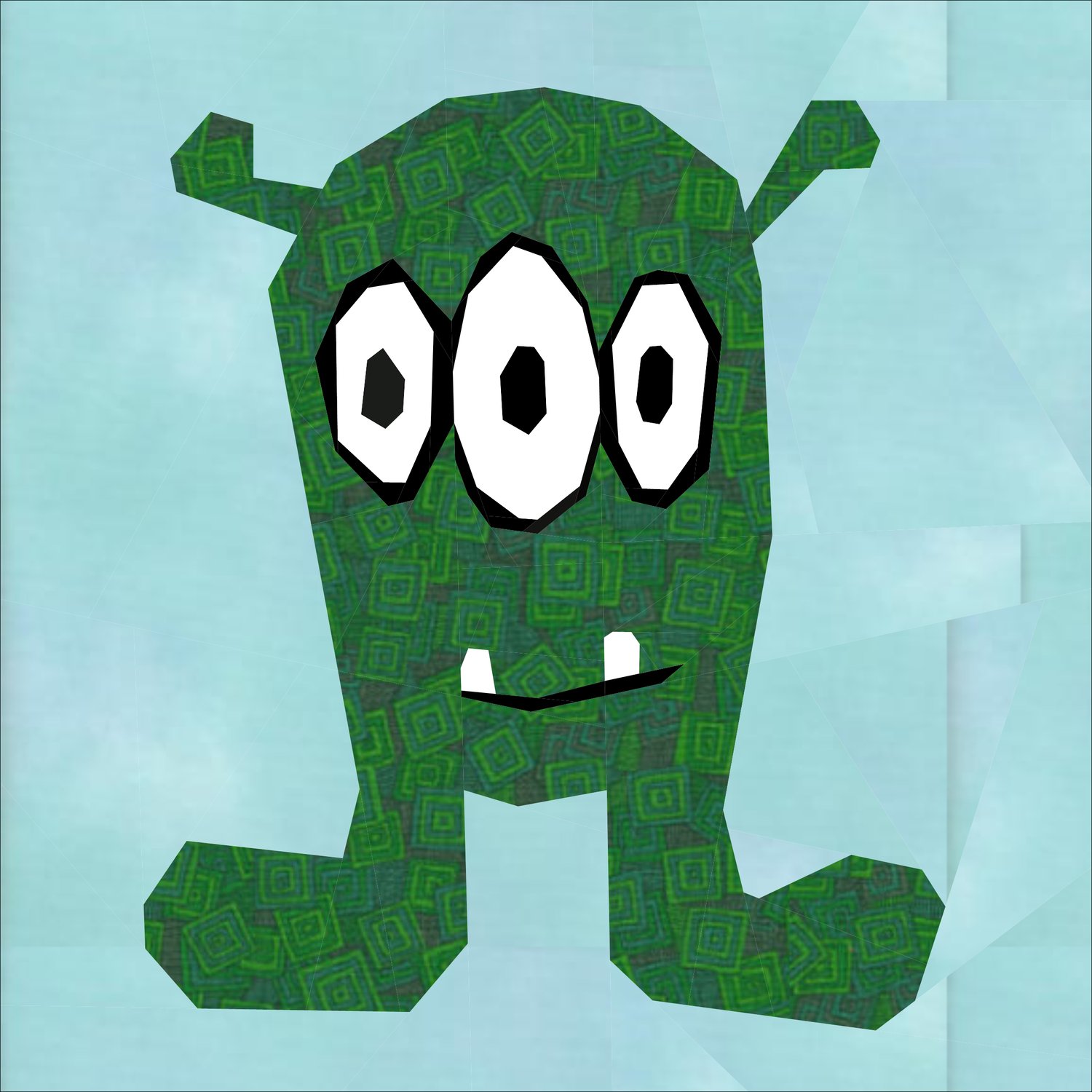 Alien Quilt Pattern PDF - Foundation Paper Piecing Template