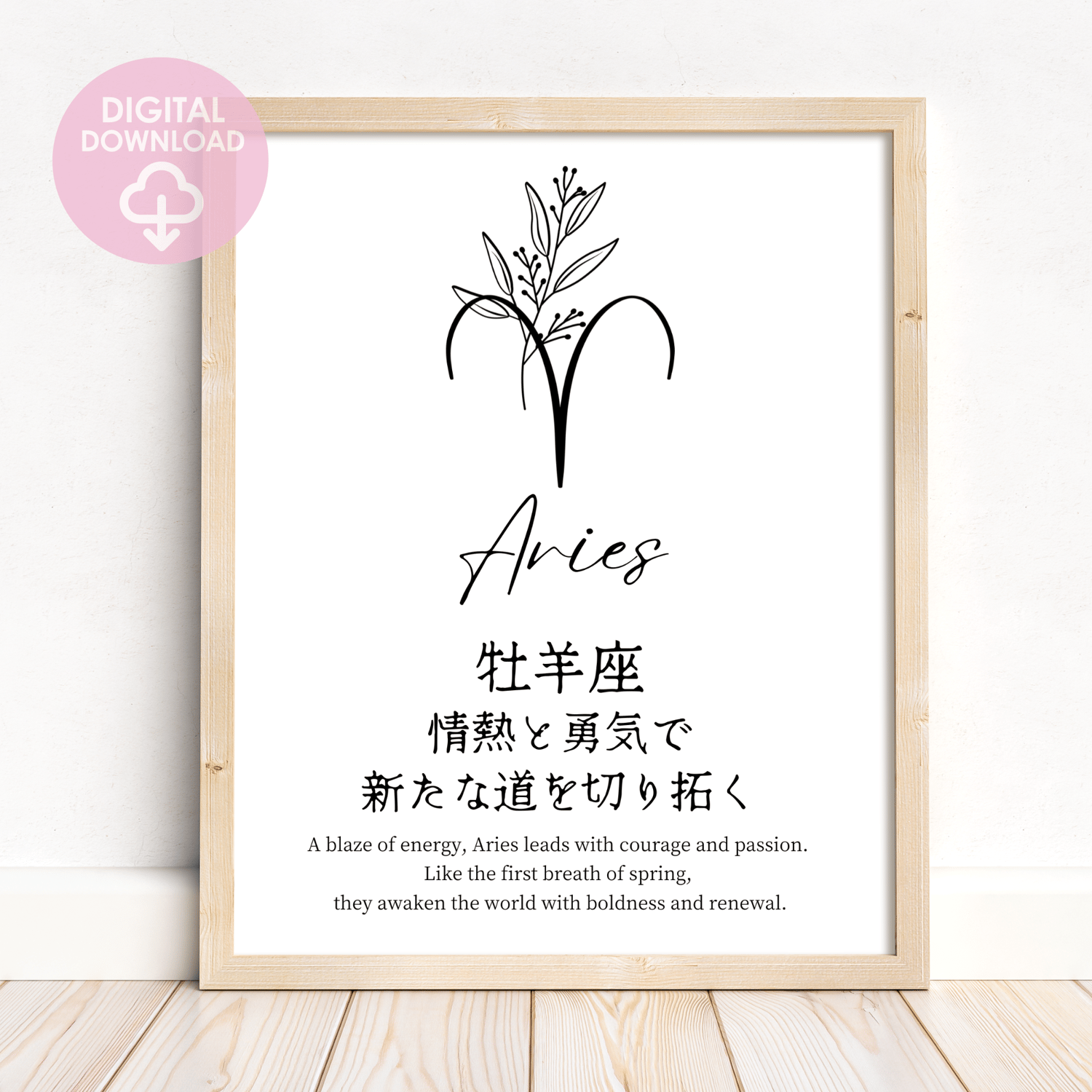 aries zodiac sign poster
