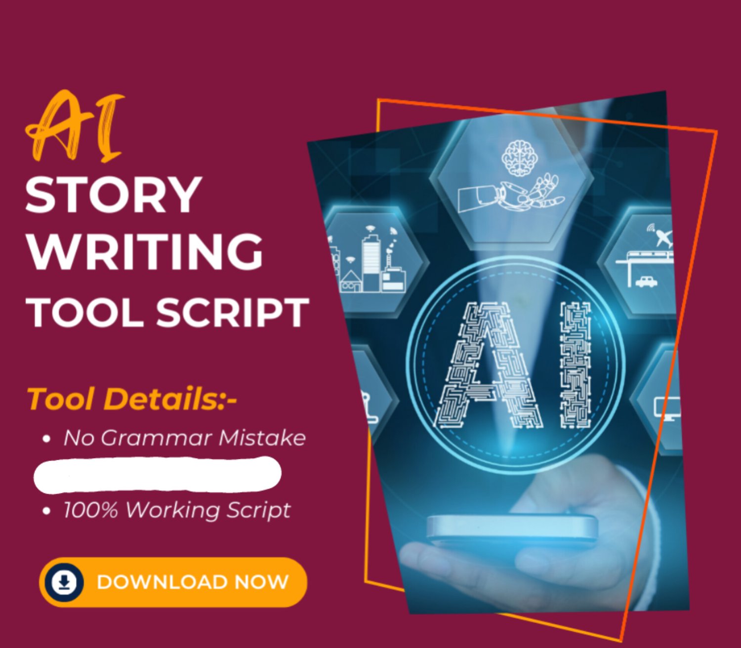 About Code:- Enter the realm of boundless imagination with our AI Story Writer, your trusted partner in crafting compelling narratives. Whether you’re an author, storyteller, or simply someone with a story to tell, our tool empowers you to bring your idea