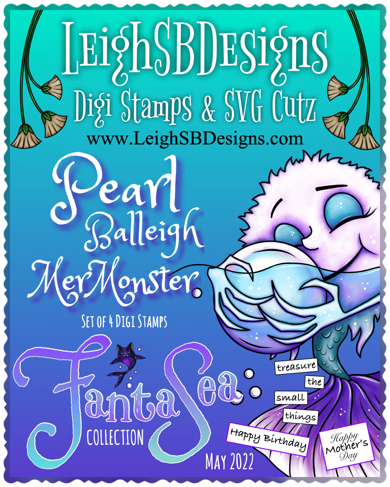 LeighSBDesigns Pearl Balleigh MerMonster & Senti set