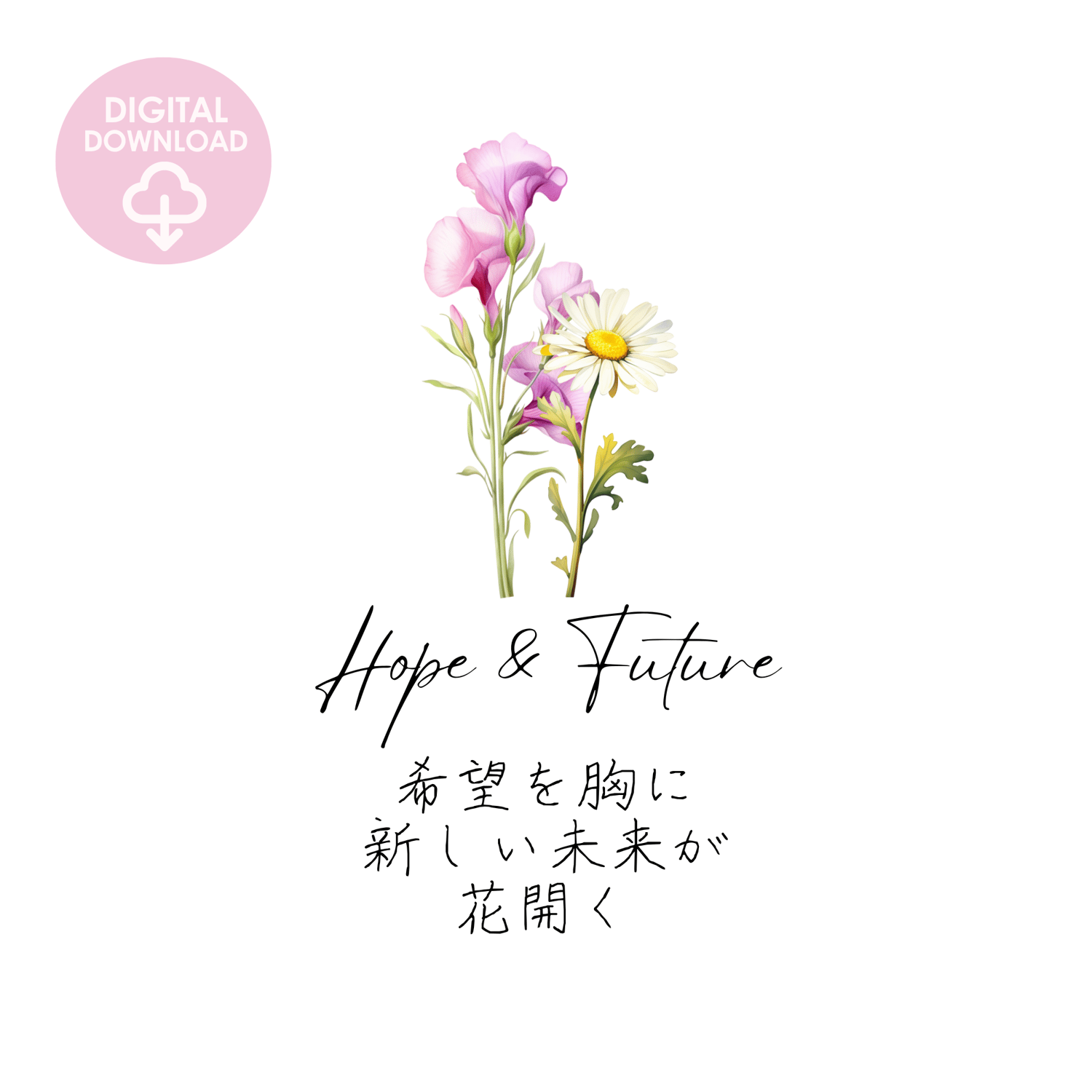 april birth flower art print