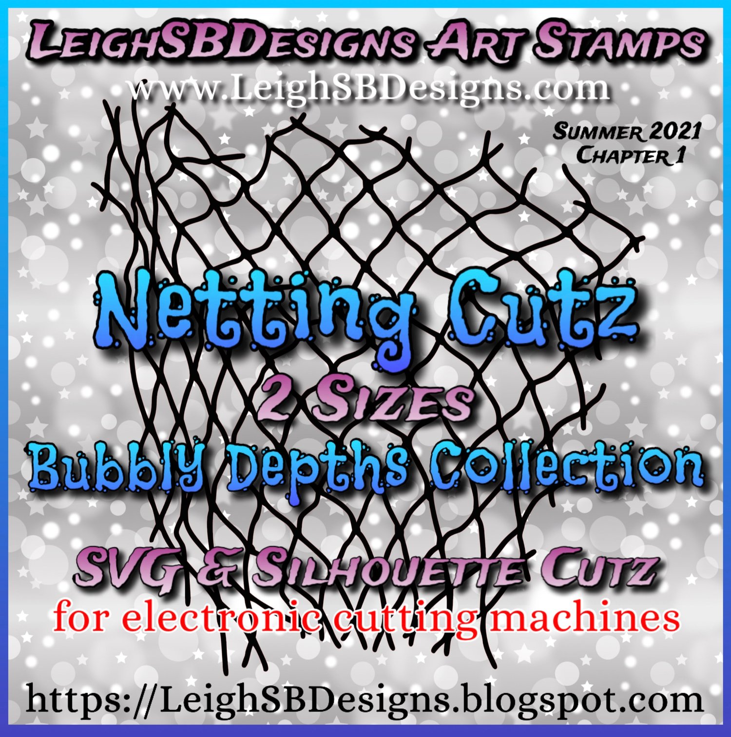 LeighSBDesigns Bubbly Depths Netting SVG Cutz